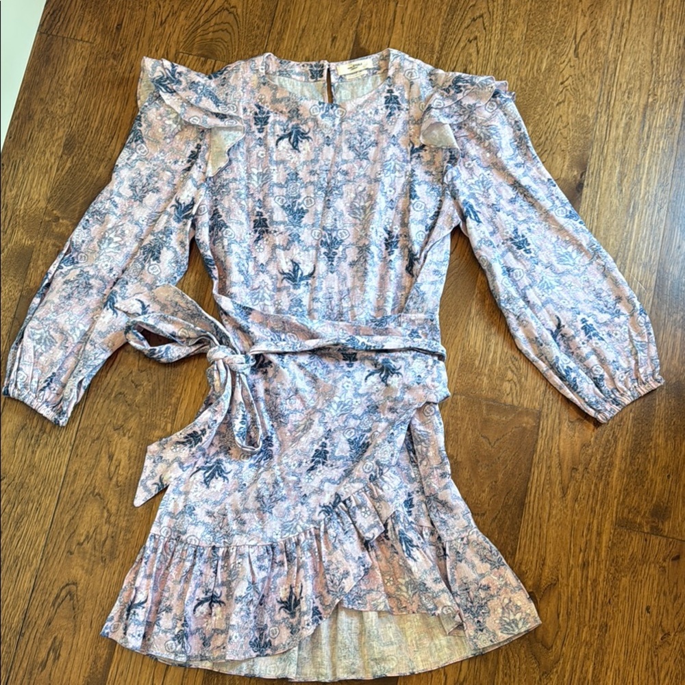 Floral Long Sleeve Dress with Ruffle Details